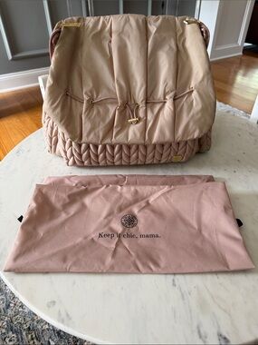 Happ baby quilted dusty rose diaper bag